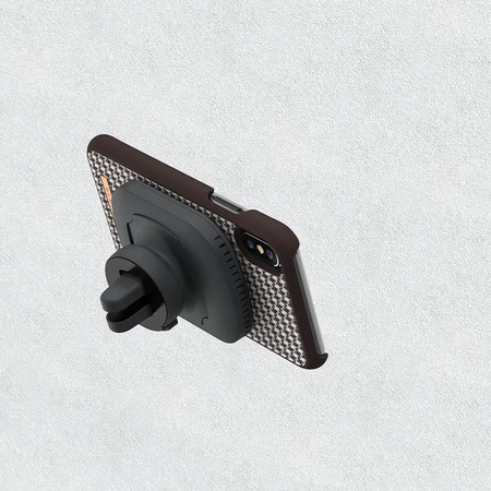Nordic Elements Saeson Idun - Materiálové pouzdro pro iPhone Xs / X (tmavě hnědý vzor 2)