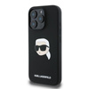 Karl Lagerfeld Silikonové pouzdro MagSafe s potiskem hlavy Karla - iPhone 16 Pro Max (černé)