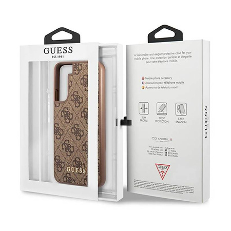 Guess 4G Metal Logo - Samsung Galaxy S23+ Case (brown)