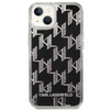 Karl Lagerfeld Monogram Liquid Glitter - Hülle für iPhone 14 (Schwarz)