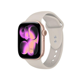 Crong Liquid - Pánt Apple Watch-hoz 38/40/41/42mm (kő bézs)
