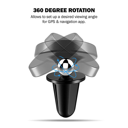 Crong Magnetic Smart Car Holder - Magnetic car holder for phone (black)