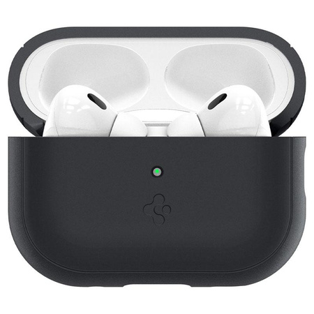 Spigen Silicone Fit Strap - Pouzdro pro Apple AirPods Pro 1 / 2 (černé / zelené)