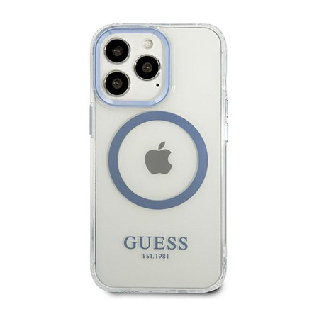Guess Metal Outline MagSafe - Hülle für iPhone 13 Pro (Klar)