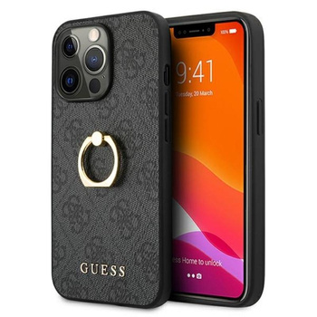 Guess 4G Ring Case - Coque pour iPhone 13 Pro Max (gris)