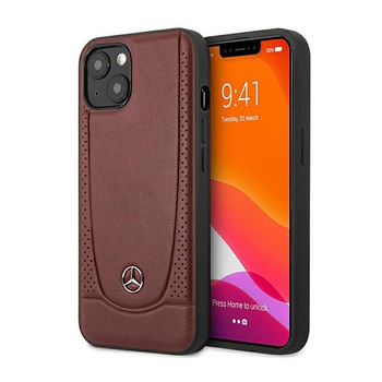 Mercedes Leder Urban Line - iPhone 14 Plus Tasche (rot)