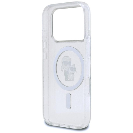 Karl Lagerfeld IML Karl Choupette Glitter MagSafe - Case for iPhone 17 Pro Max (transparent)