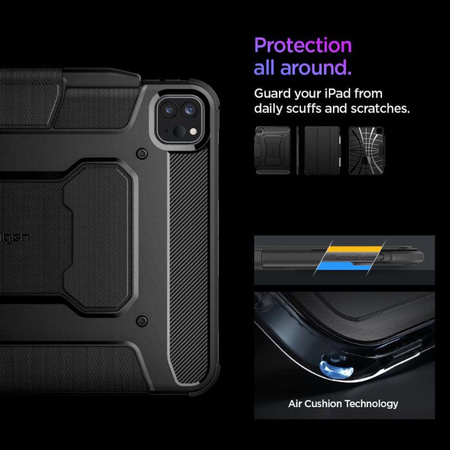 Spigen Rugged Armor Pro - tok iPad Pro 11" (M4, 2024) (fekete)