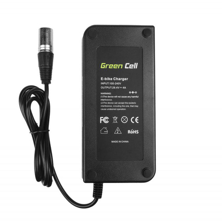 Zelený článek - nabíječka 29,4 V 4 A (XLR 3 PIN) pro 24V baterii elektrického kola