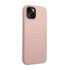 Guess Saffiano Metal Logo Stripes - Coque iPhone 14 Plus (rose)