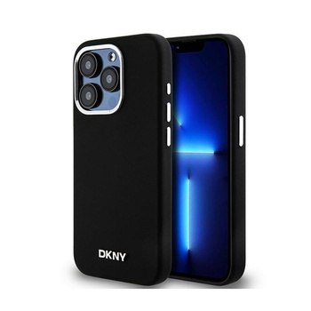 DKNY Liquid Silicone Small Metal Logo MagSafe - iPhone 15 Pro Case (black)