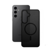 Crong Hybrid Matte Magnetic - MagSafe Hülle für Samsung Galaxy S24 FE (Schwarz)