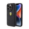 Ferrari Quilted Metal Logo - Case for iPhone 15 Pro  (Black)