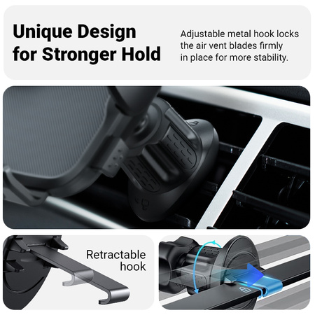 Uchwyt na Telefon do Kratki Nawiewu Samochodowy Crong Carclip Air Vent