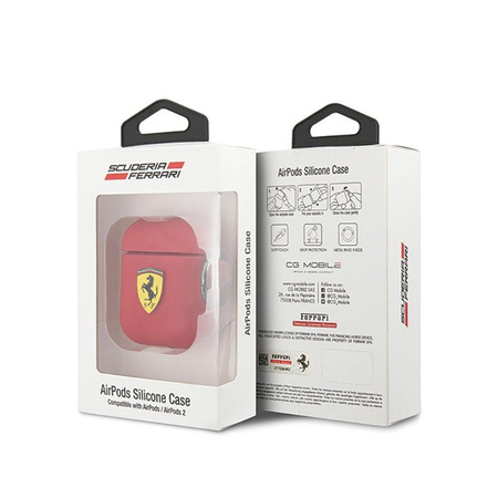 Ferrari Silicone - pouzdro pro AirPods 1/2 generace (červené)