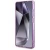 Guess Glitter Flowers Triangle Buttons MagSafe - étui pour Samsung Galaxy S25 Ultra (violet)