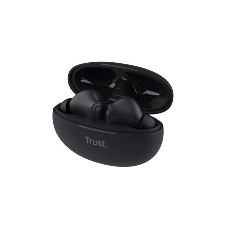 Trust Yavi - Bezdrátová sluchátka do uší TWS Bluetooth s nabíjecím pouzdrem a ENC (černá)