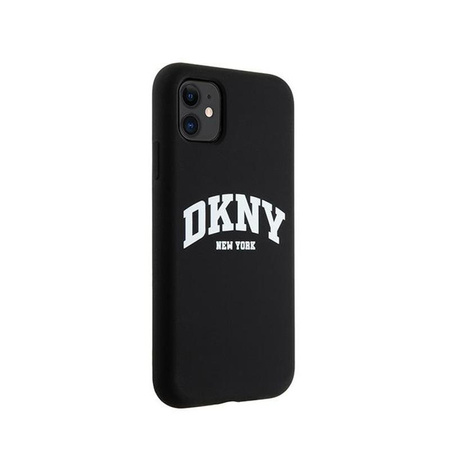 DKNY Liquid Silicone White Printed Logo MagSafe - Case for iPhone 11 (black)