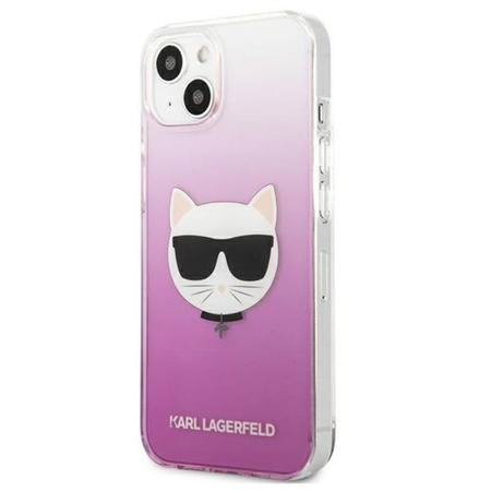 Karl Lagerfeld Choupette Head - pouzdro pro iPhone 13 (růžové)