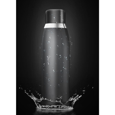 PURO Smart Bottle - Butelka termiczna 500ml INOX z inteligentną nakrętka LED (White)