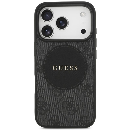 Guess 4G Circle Classic Logo MagSafe – Hülle iPhone 17 Pro (Schwarz)