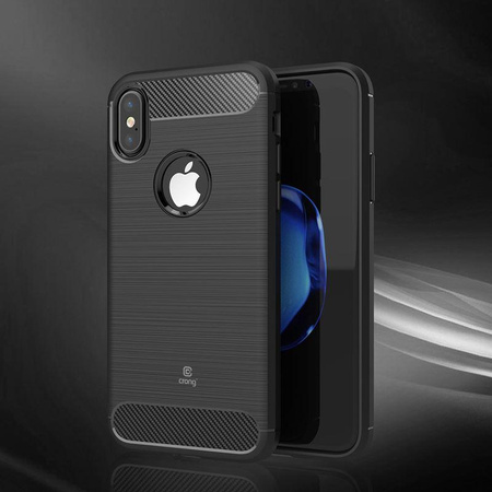 Crong Soft Armour Cover - iPhone Xs / X Case (black)