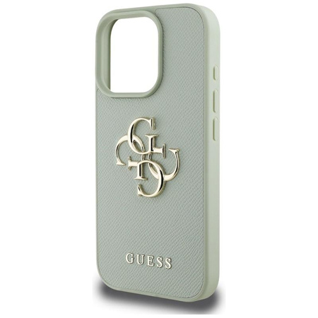 Guess Grained Big 4G Logo Small Classic Logo - Pouzdro pro iPhone 16 Pro (zelené)