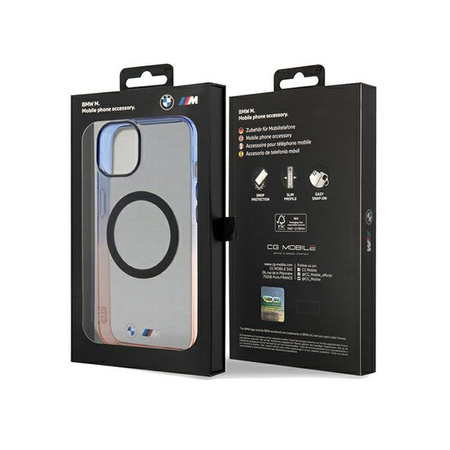 BMW Gradient Bumper MagSafe - Hülle für iPhone 15 Plus (Grau)