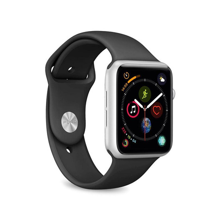 PURO ICON - Elastic Sports Strap for Apple Watch 38/40/41 mm (S/M & M/L) (black)