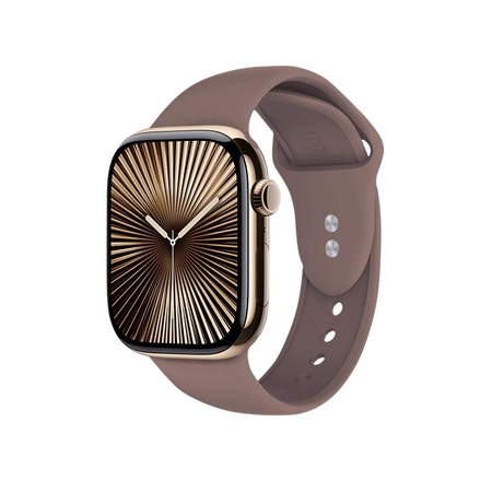 Crong Liquid - Řemínek pro Apple Watch 44/45/46/49 mm (hnědý)