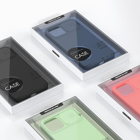 Nillkin CamShield Silky Magnetic - Apple iPhone 12 / 12 Pro tok kamerafedéllel (narancssárga rózsaszín)