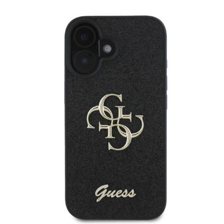 Guess Fixed Glitter Big 4G - Hülle iPhone 16 (schwarz)