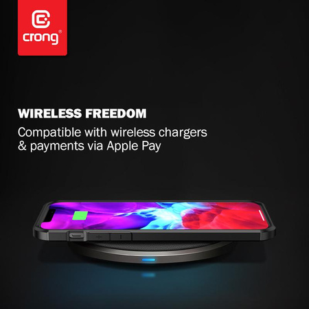 Crong Hybrid Carbon - iPhone 12 Mini tok (fekete)