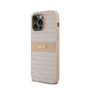 Kožené pouzdro DKNY Mono Stripe & Metal Logo - iPhone 14 Pro Max (růžové)