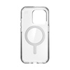 Speck Presidio Perfect-Clear MagSafe - Custodia per iPhone 15 Pro (Trasparente / Finitura cromata / Argento Serene)