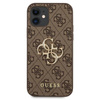 Guess 4G Big Metal Logo - pouzdro pro iPhone 12 mini (hnědé)