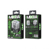 WEKOME WP-U02 Mecha Series - 2x USB-C Super Fast Charger GaN 40W mains charger (Silver)