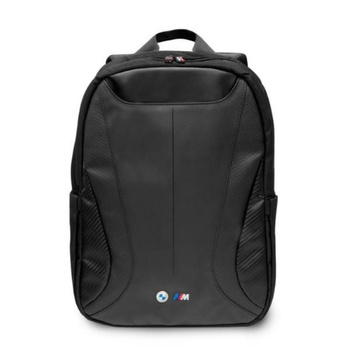 BMW Carbon&Leather Tricolor - Batoh na notebook 16" (černý)