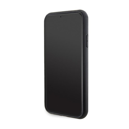 Karl Lagerfeld Gripstand Saffiano Karl & Choupette kitűzők - iPhone 11 tok (fekete)