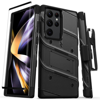 ZIZO BOLT Series - Samsung Galaxy S23 Etui ultra blindé avec verre 9H pour l'écran + étui avec support (noir)