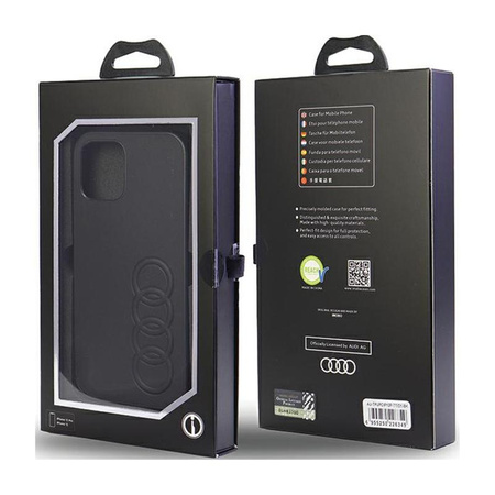 Audi Synthetic Leather - Tasche für iPhone 12 / iPhone 12 Pro (Schwarz)