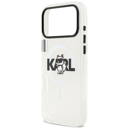 Karl Lagerfeld IML Choupette Sketch Logo MagSafe - Case for iPhone 17 Pro Max (transparent)