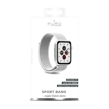 PURO Nylon - Strap for Apple Watch 42/44/45 mm (White)