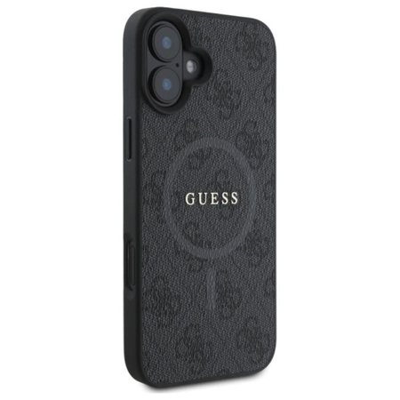 Guess 4G Ring Classic Logo MagSafe – Hülle für iPhone 16 (schwarz)