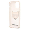 Karl Lagerfeld Choupette Head Glitter - pouzdro pro iPhone 12 / iPhone 12 Pro (zlaté)