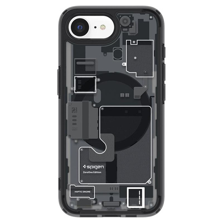 Spigen Ultra Hybrid MagSafe - étui pour iPhone 16e (Zero One Black)