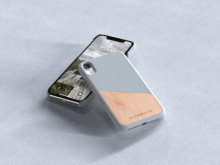 Nordic Elements Original Hel - Dřevěné pouzdro pro iPhone XR (světle šedé)