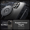 Spigen Rugged Armor Mag MagSafe - pouzdro pro iPhone 15 Pro (matně černé)