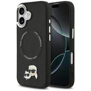 ETUI DO IPHONE 17 do MAGSAFE KARL LAGERFELD ORYGINALNE CZARNE SKÓRZANE