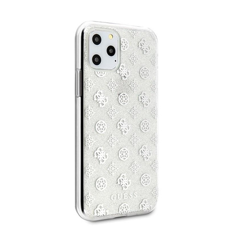 Guess 4G Peony Glitter - iPhone 11 Pro Case (Silver)